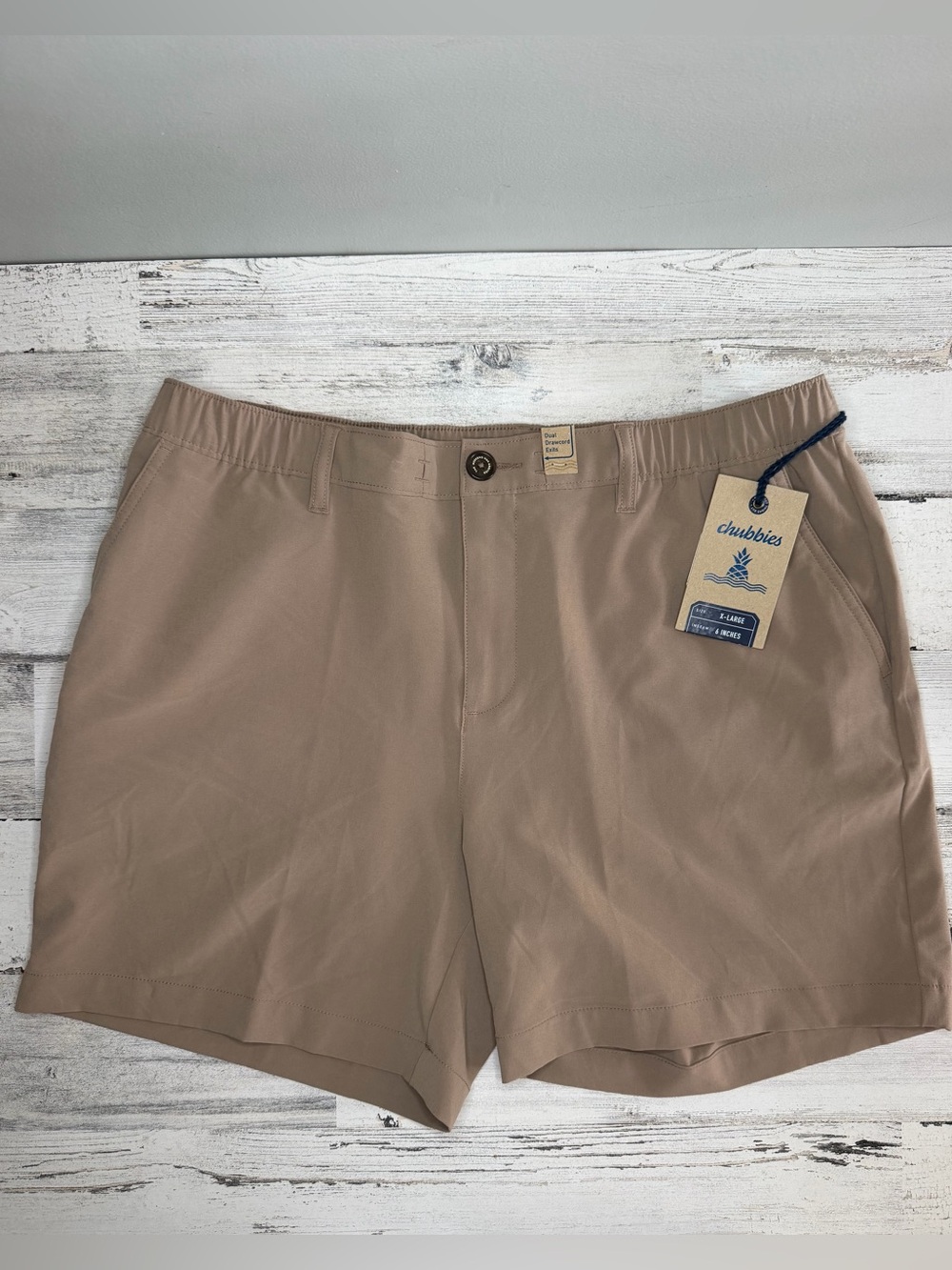Chubbies The Tahoes Everywear Shorts Men’s XL 6” Khaki Tan NWT
